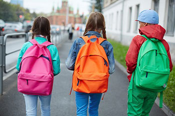 Choldren walking to school
